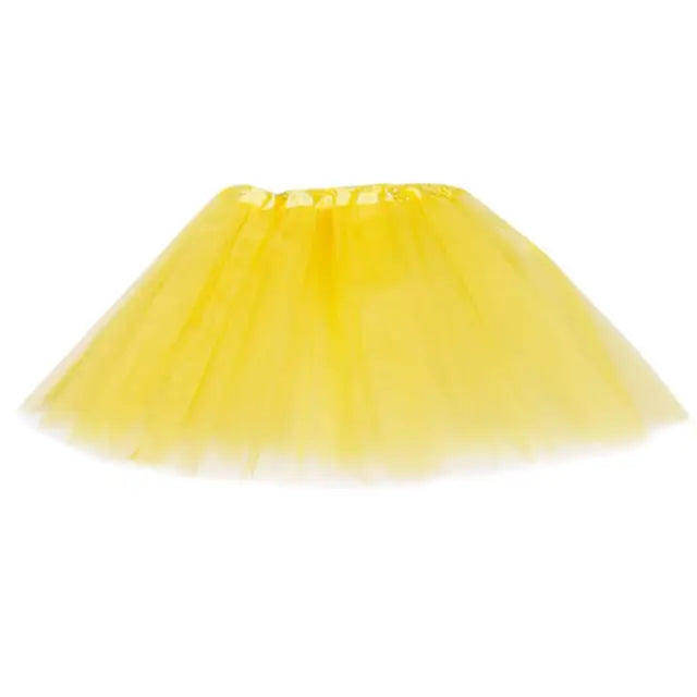 12 Colors Women Adult Three Layer Tulle Tutu Ballet Skirt Pleated Sweet Candy Color Ruffles Mesh Pettiskirt Wedding Party Mini