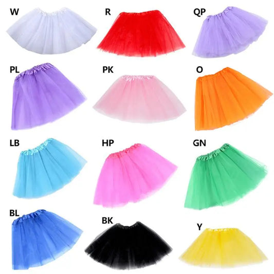 12 Colors Women Adult Three Layer Tulle Tutu Ballet Skirt Pleated Sweet Candy Color Ruffles Mesh Pettiskirt Wedding Party Mini