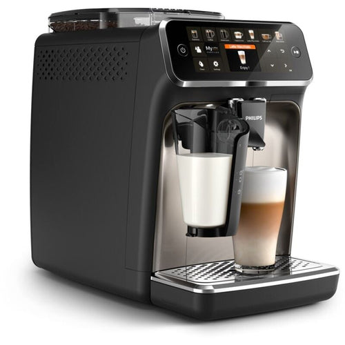 PHILIPS EP5447/90 Serie 5400 LatteGo 12 Kaffeespezialitäten Kaffeevollautomat und 4 Benutzerprofilen Schwarz/Chrom